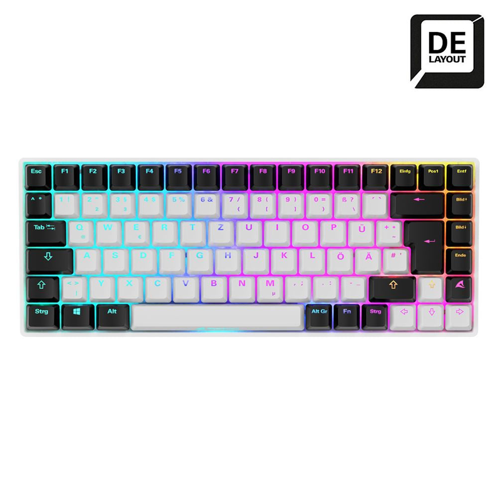 Sharkoon SKILLER SGK50 S3 – Gaming-Tastatur 75% – Mechanisch – Kabelgebunden (USB-C) – QWERTZ (DE) – RGB