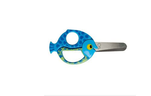 Fiskars Kinderschere 13,0 cm, abgerundet, für Rechts- und Linkshänder – Edelstahl, Blau/Silber
