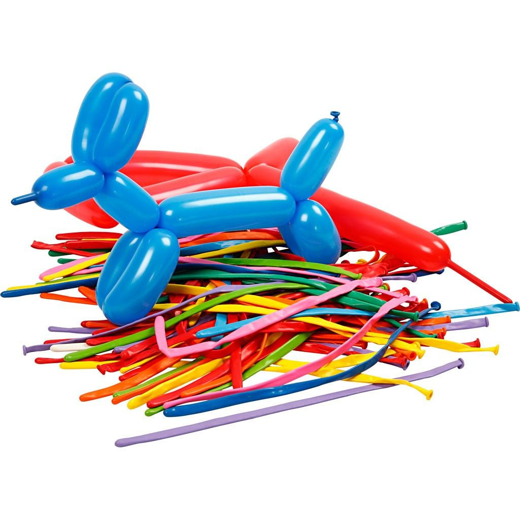Creativ Company Modellierballons – mehrfarbig – 152 cm – Latex – 100 Stk