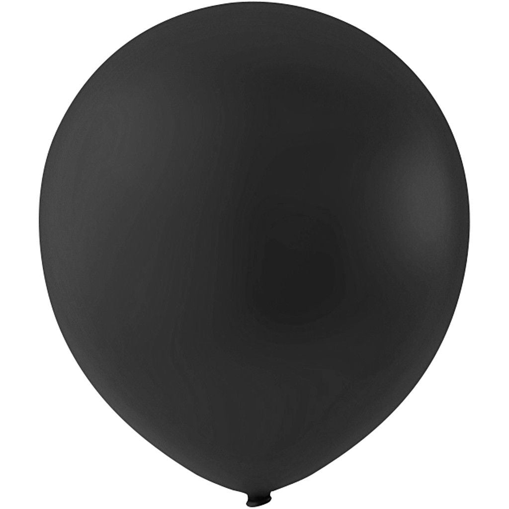 Creativ Company Luftballons Uni – Schwarz – Ø 23 cm – Latex – 10 Stk