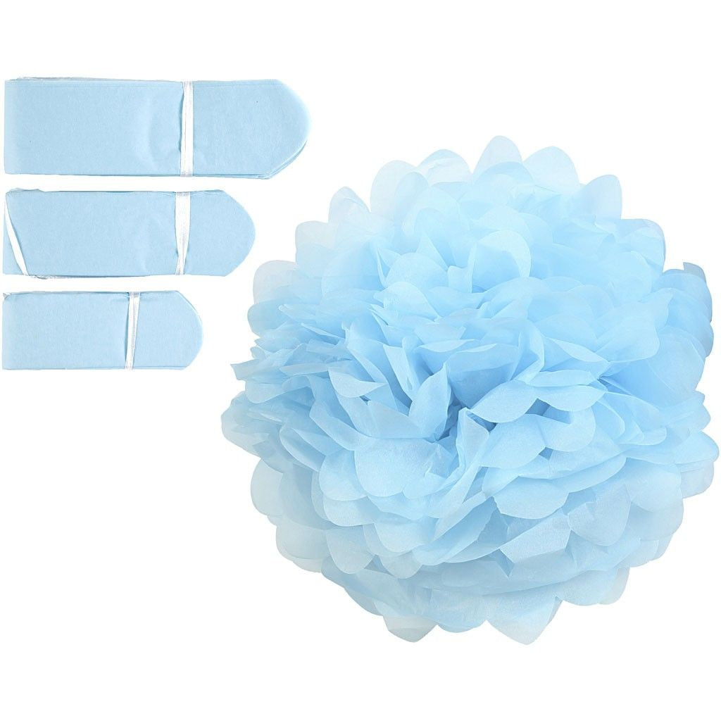 Creativ Company Papier-Pompons – Beige – 20, 24, 30 cm – 3 Stk