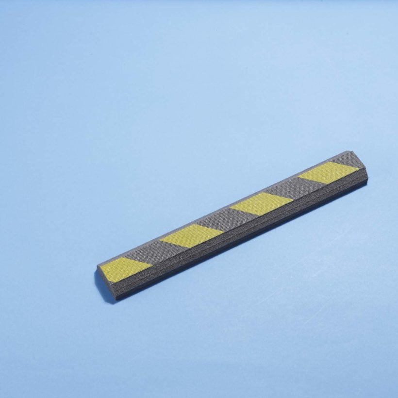 Mottez Wandschutz – 500 × 70 × 30 mm, Schaumstoff, Schwarz/Gelb, selbstklebend