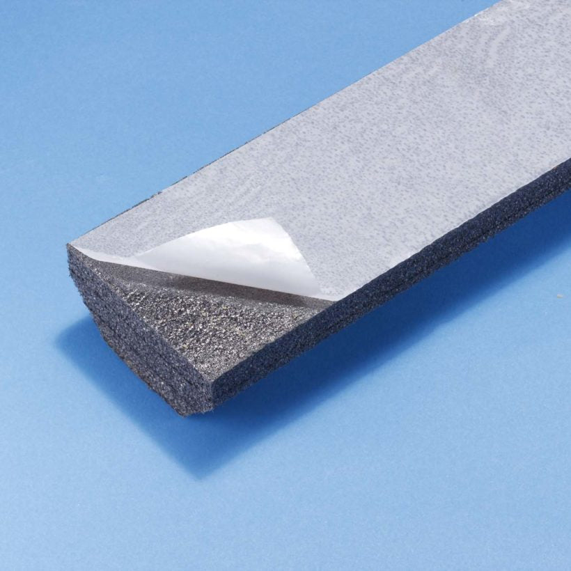 Mottez Wandschutz – 500 × 70 × 30 mm, Schaumstoff, Schwarz/Gelb, selbstklebend