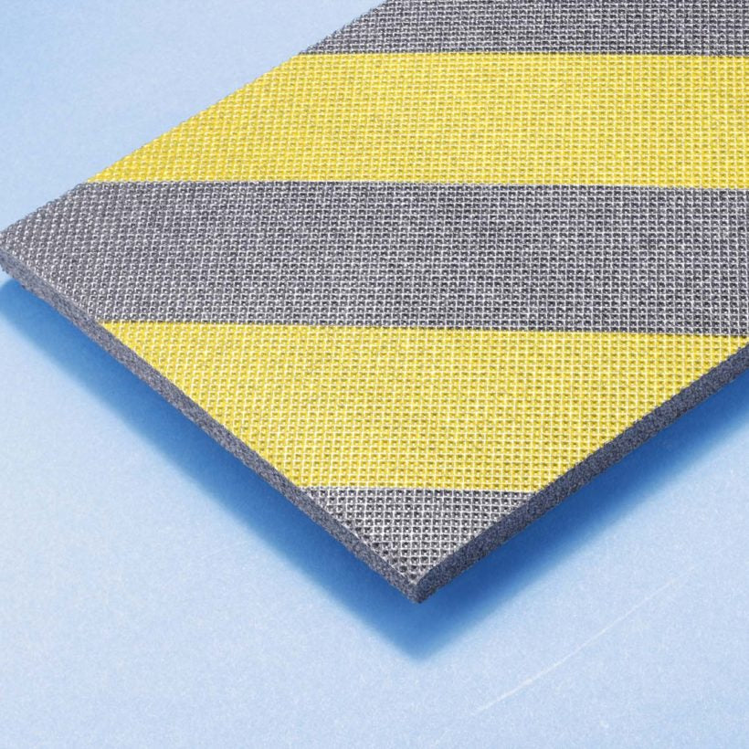 Mottez Wandschutz – 1000 × 10 × 150 mm, Schaumstoff, Schwarz/Gelb, 2 Stk.