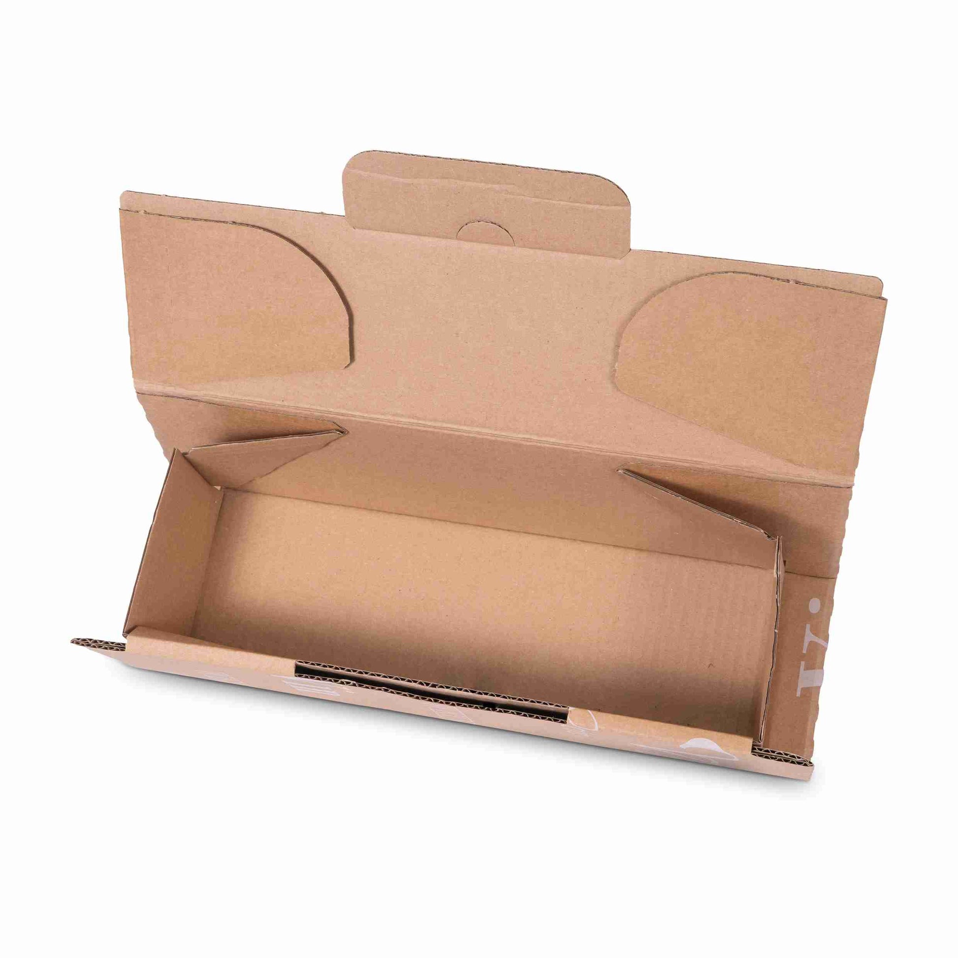Model Weinversandkarton – für 1 × 0,5–0,75 l, max. 330 mm & Ø90 mm – 99 × 99 × 323 mm, braun, Automatikboden – 1 Stk., ab 400 Stk.