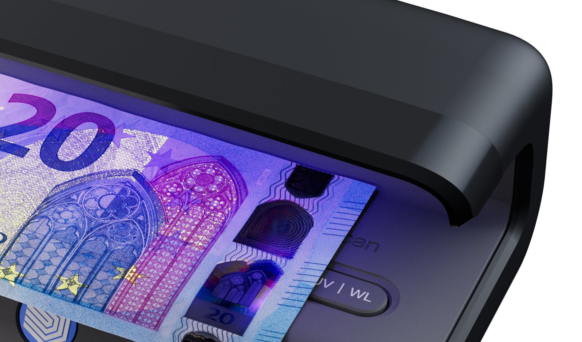 Safescan 75 – UV-Banknotentester, LED UV (3 Lampen), Schwarz