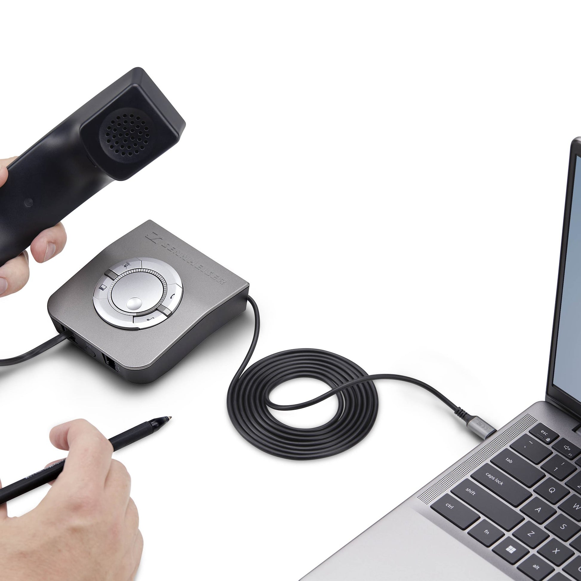StarTech.com USB-C-auf-RJ-9-Kabel – USB 2.0, 1,8 m – für Bürotelefone und Headsets, Schwarz