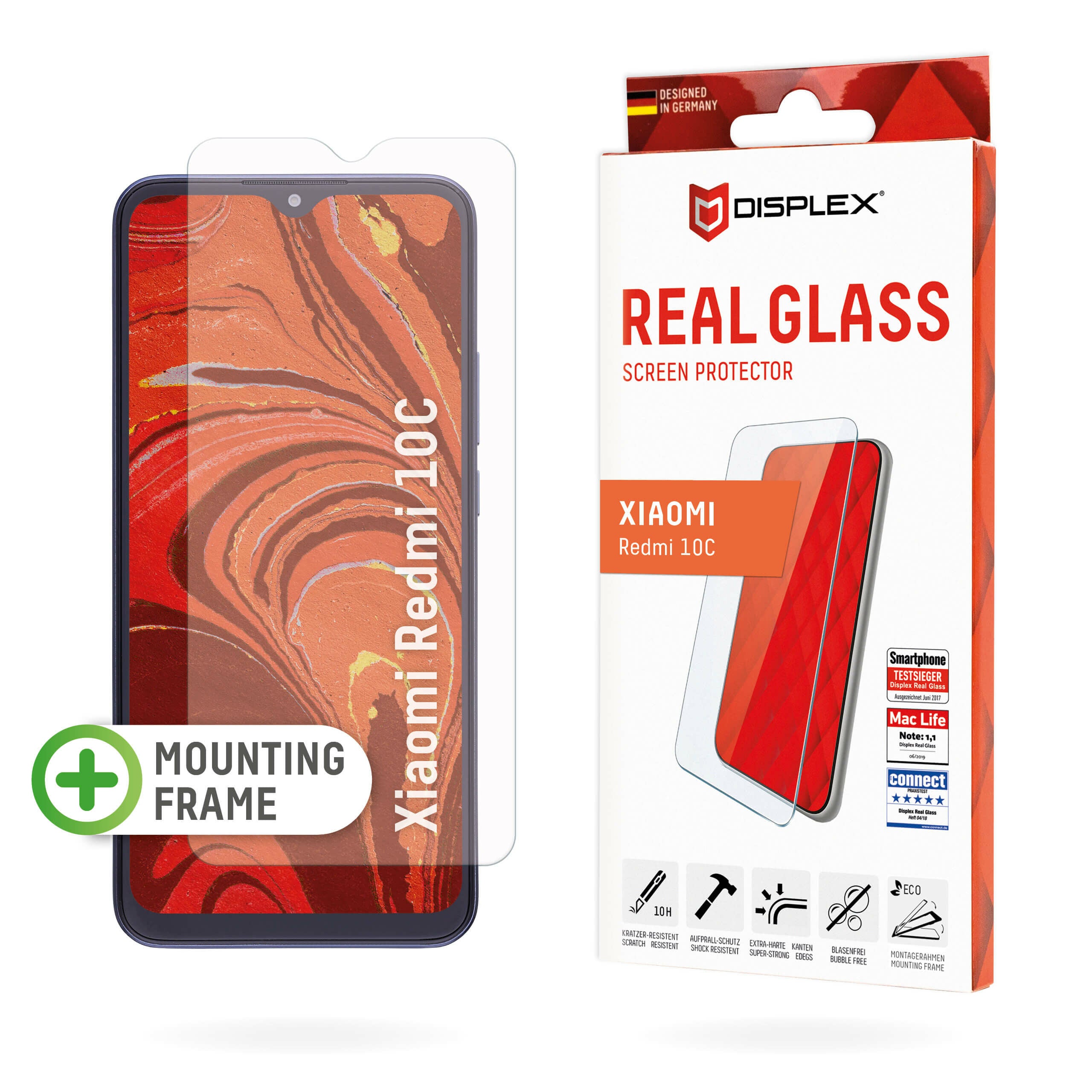 EVI Displex Real Glass – staubresistent, Redmi 10C