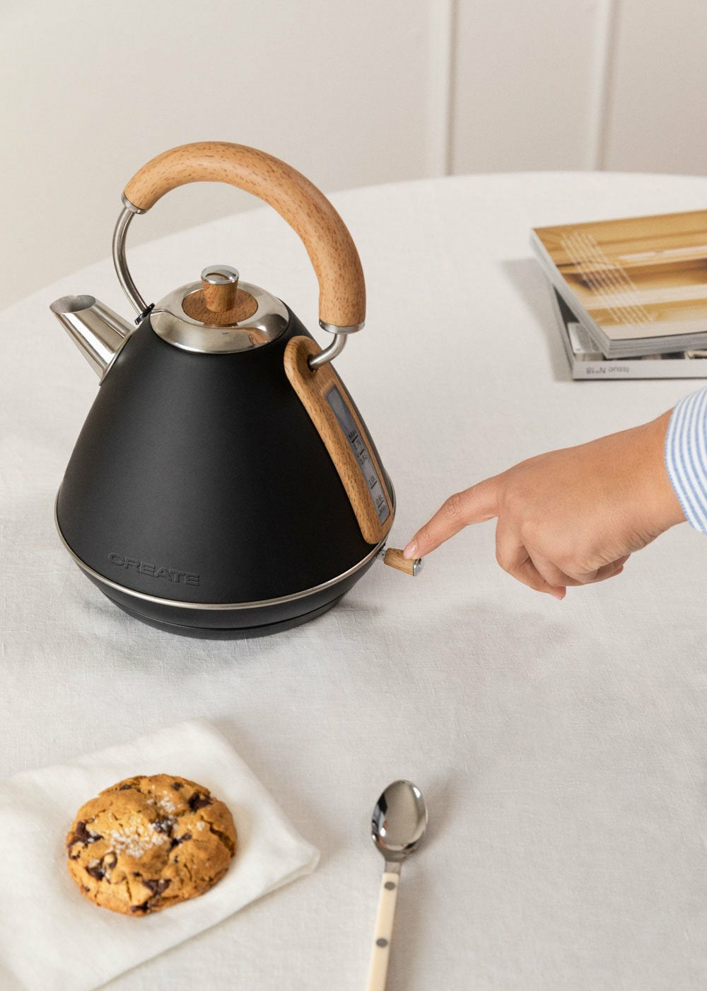 Create Wasserkocher – 1,7 l, Metall, Crème