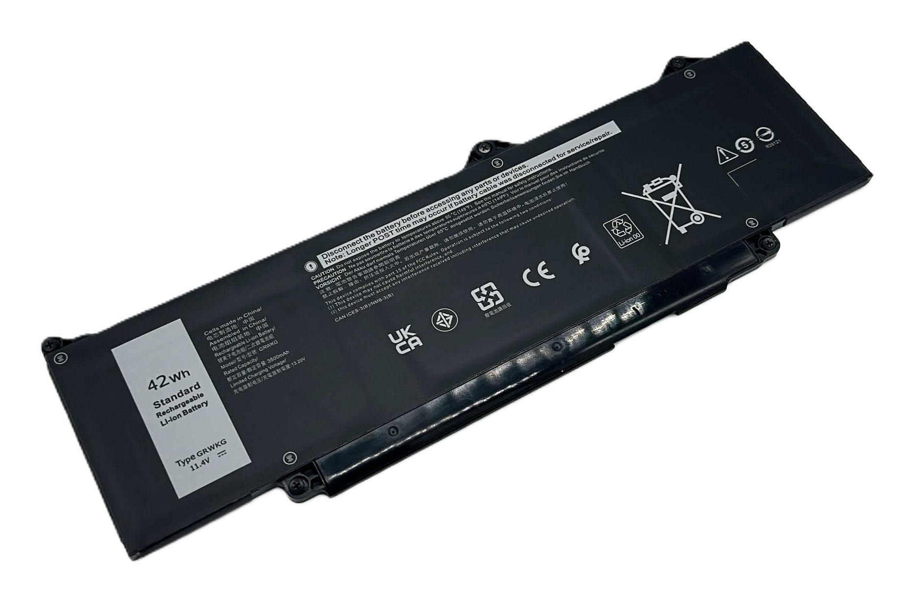 Vistaport Notebook-Akku – für Dell Latitude 3340, 3440, 3540, 5340 – 42 Wh, 11,4 V – Schwarz