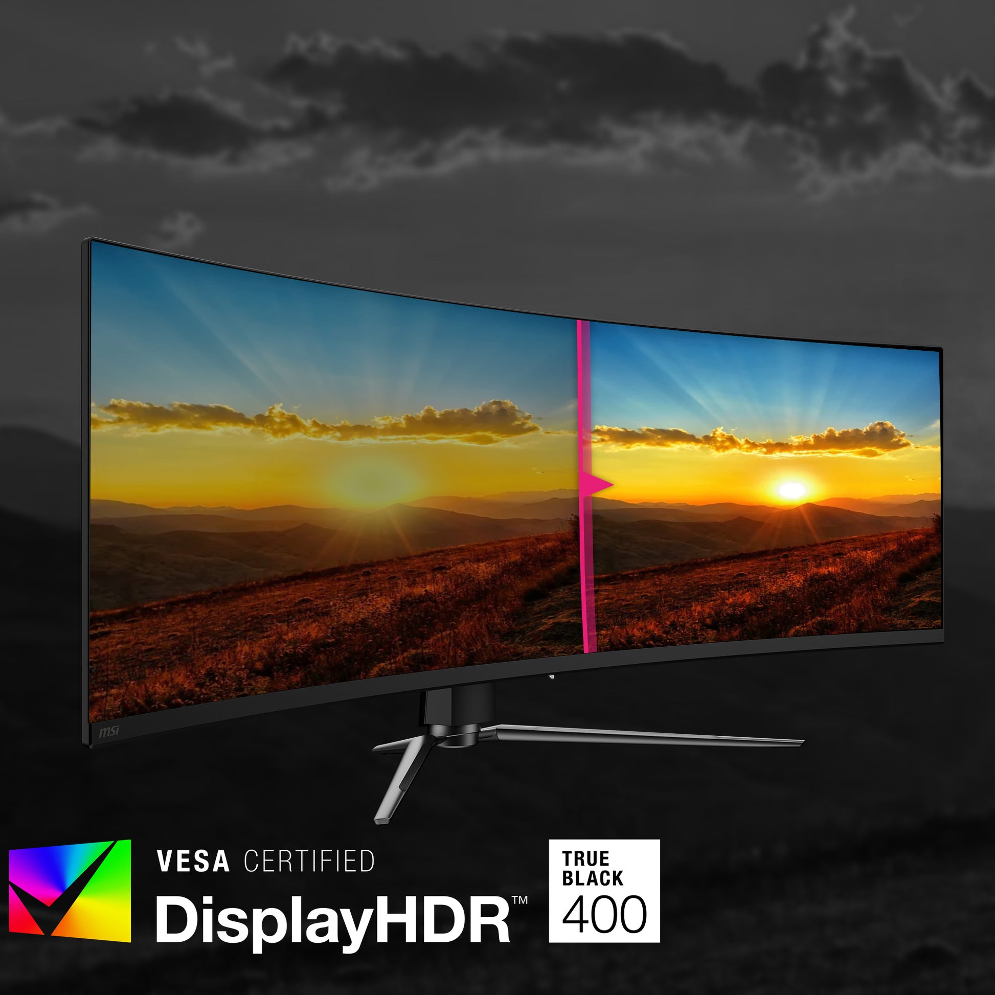 MSI MPG 491CQPDE – Monitor, 49", 5120 × 1440, QD-OLED, Gebogen