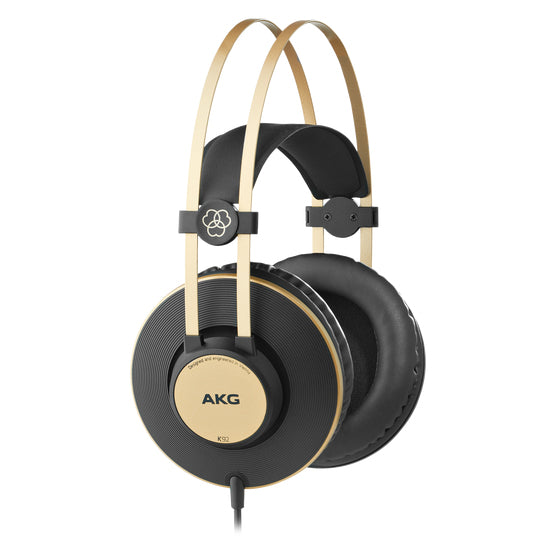 AKG K92 Over-Ear Kopfhörer – Kabel, 3,5 mm Klinke + 6,35 mm Adapter, Schwarz