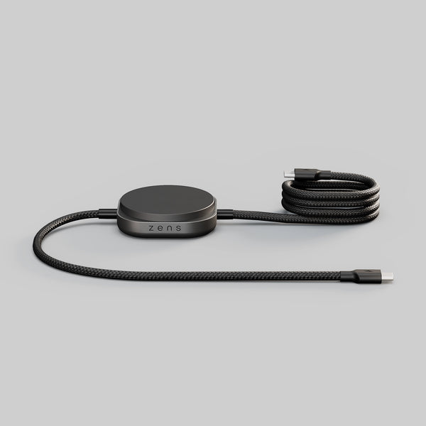 ZENS Pro 2 2-in-1 Kabelloses Ladepad Qi2 – USB-C×2, PD – Schwarz