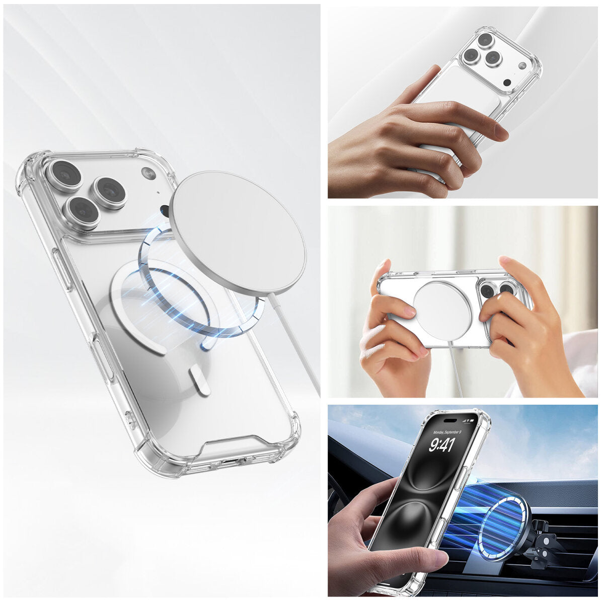 4smarts Ibiza Backcover – für Apple iPhone 17 Pro Max, MagSafe, PC+TPU, Transparent