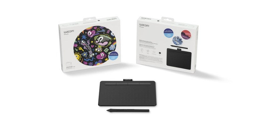 Wacom Intuos S – Stifttablet – 152 × 95 mm – USB – 4k Druckstufen – Schwarz