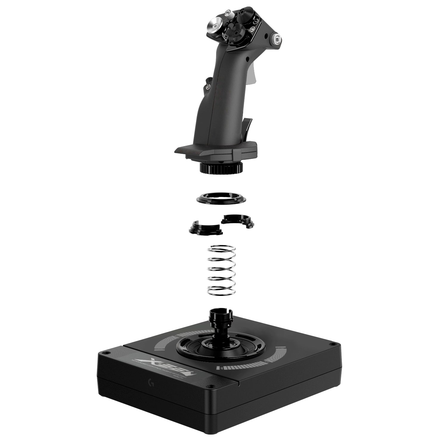 Logitech G Pro Flight X56 Rhino – Joystick – USB (kabelgebunden), RGB, Schwarz, für PC