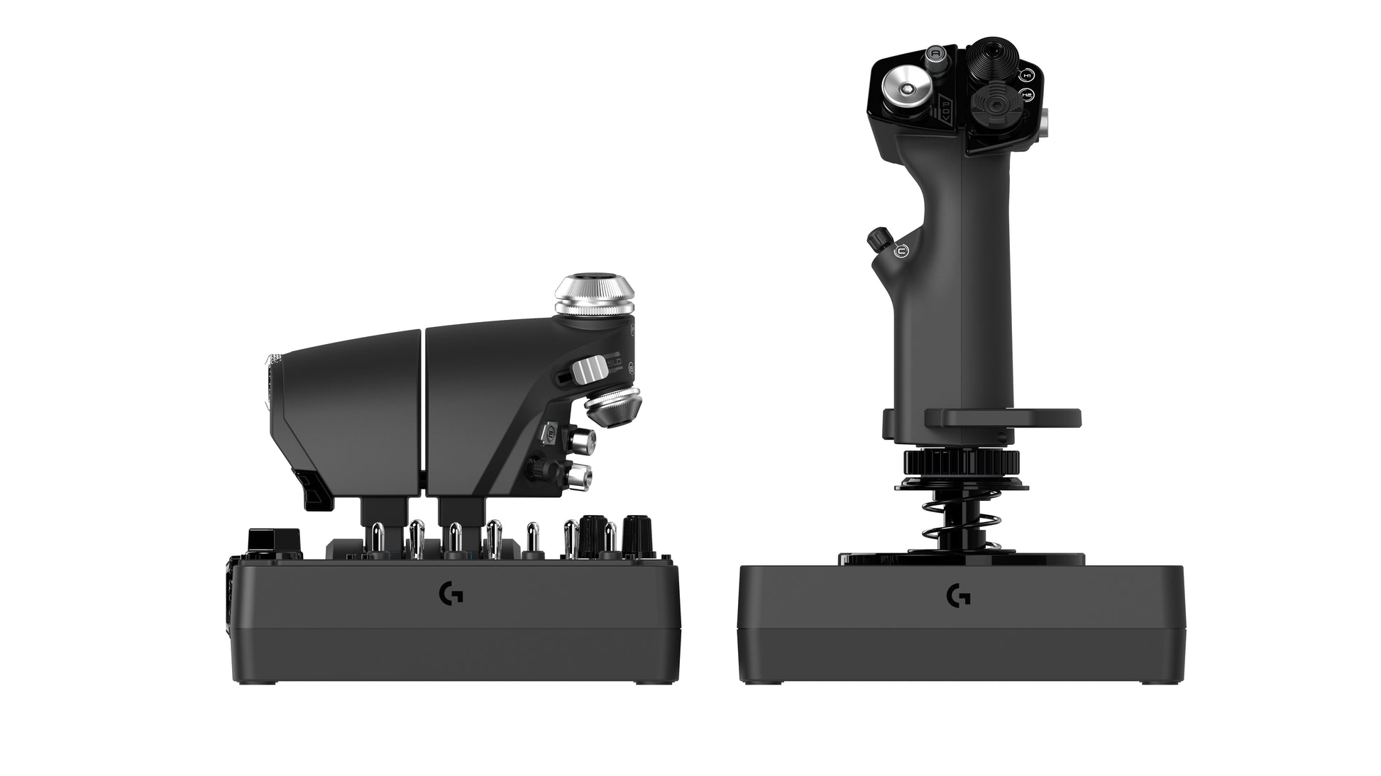 Logitech G Pro Flight X56 Rhino – Joystick – USB (kabelgebunden), RGB, Schwarz, für PC