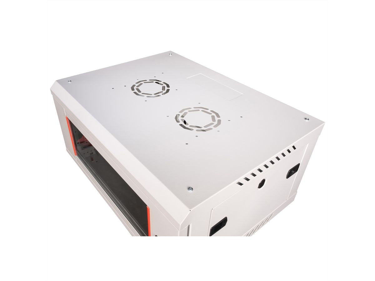 ROLINE Basic Plus – 19" Wandverteiler 4U, IP20, abschliessbar, 600 × 450 × 290 mm, lichtgrau, Stahl