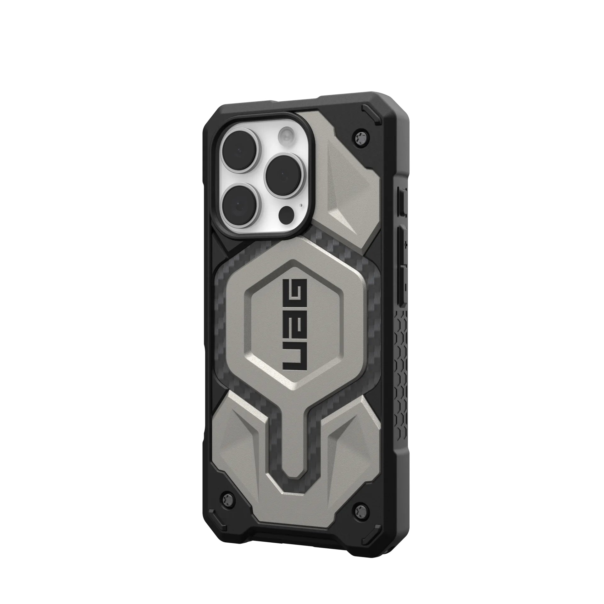 Urban Armor Gear UAG Monarch Pro Rückcover – für Apple iPhone 16 Pro, MagSafe, PC, Titan, bis 7,6 m Sturzsicher