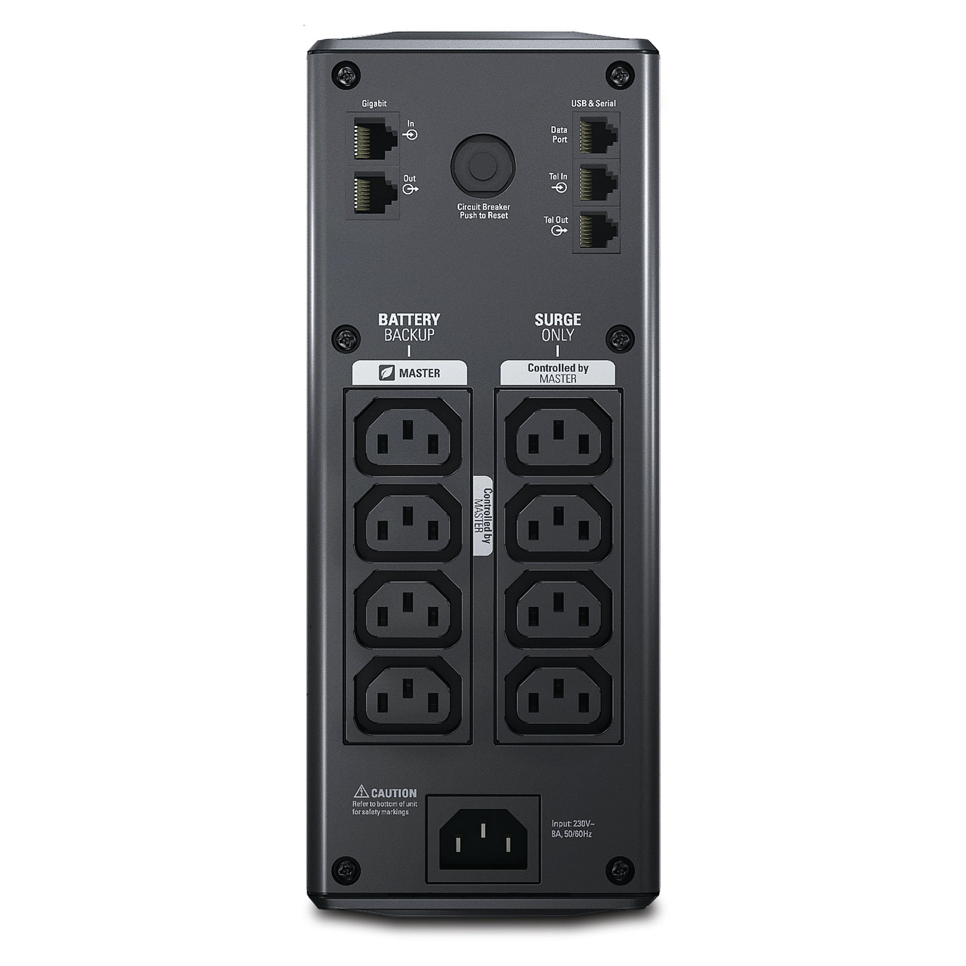 APC BR900GI USV 0,9 kVA/540 W Line-Interaktiv – C13×8 – Eingang IEC C14 – schwarz