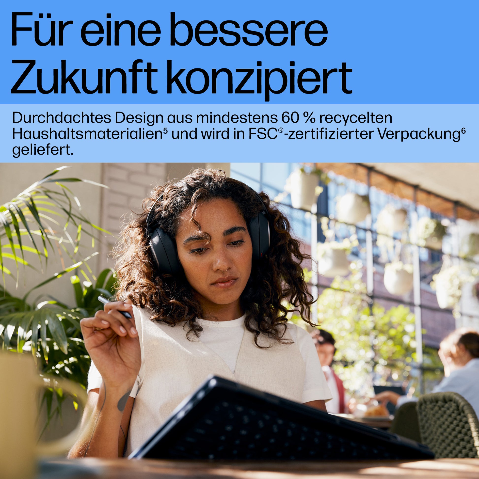 HP Eingabestift für verschiedene Geräte – Wiederaufladbar, 2 Tasten – Schwarz