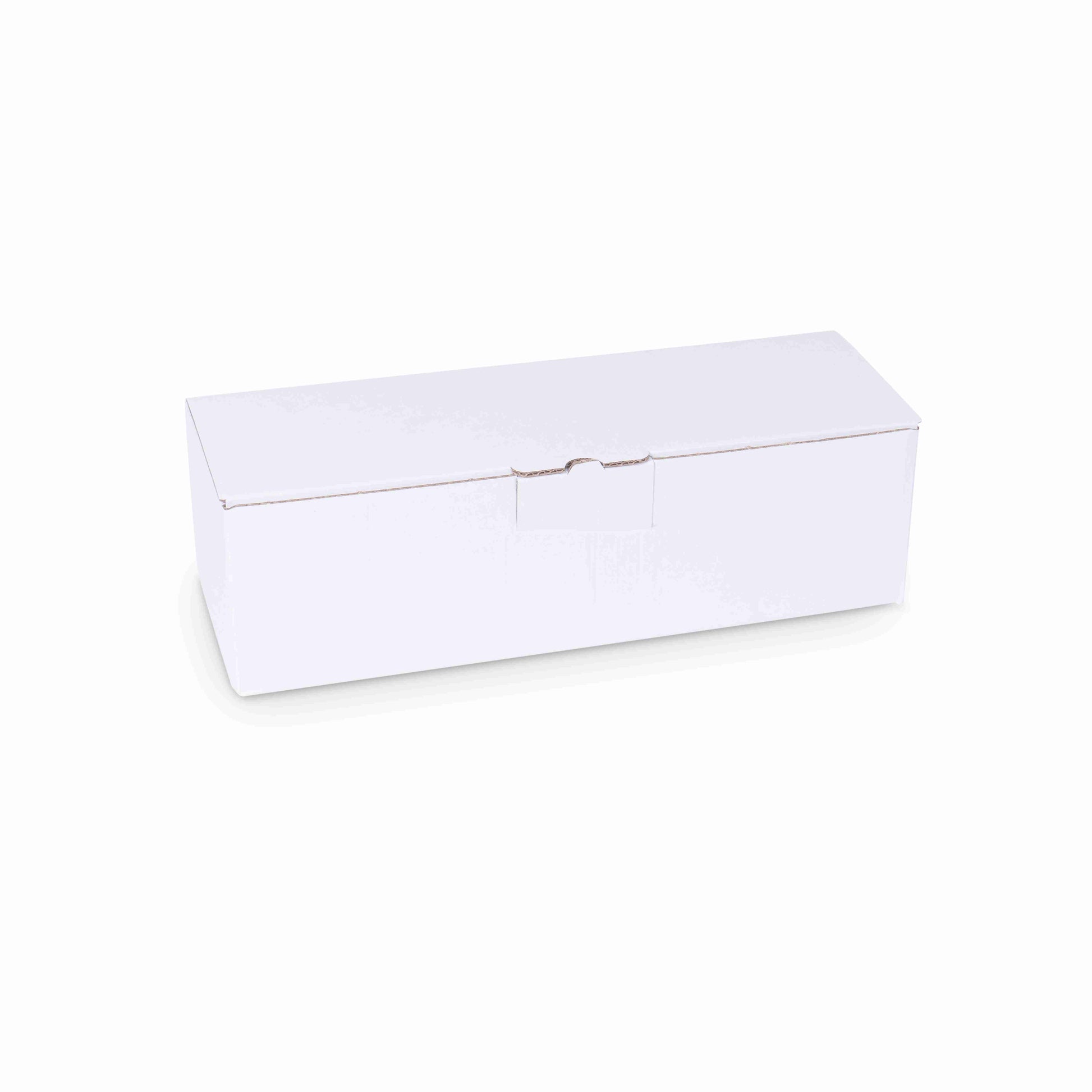 Model Versandkarton – für 1 Flasche (bis 324 mm, Ø 85 mm) – 373 × 130 × 103 mm, 2-wellig, weiss – 1 Stk.