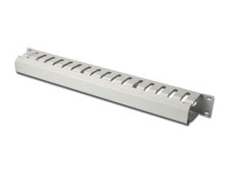 Digitus Kabel-Organizer, 19", 1U, für 483 mm (19")-Schränke, Stahl, lichtgrau