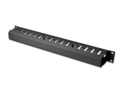 Digitus Kabelführungspanel – Kabelführung – 19" Rack, 1U, Schwarz