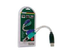 Digitus DA-70118 Adapterkabel USB-A zu 2× PS/2 – 18 cm, USB 1.1 – für PS/2-Tastatur und PS/2-Maus