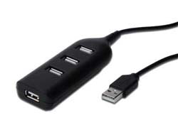 Digitus USB-Hub – USB 2.0, 4× USB-A, für Windows/Mac/Linux