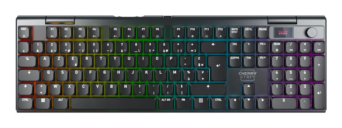 CHERRY XTRFY MX 10.1 – Gaming-Tastatur – Mechanisch (MX LP Red) – Bluetooth & 2,4 GHz – AZERTY (FR) – RGB