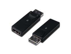 Digitus DisplayPort (Stecker) auf HDMI (Typ A) (Buchse) Adapter, DP 1.1a, 1920×1080