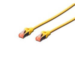Digitus Cat6 Patchkabel – 10 m, RJ45–RJ45, Gelb, S/FTP, LSOH – 1 Stk.