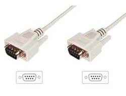 Digitus D-Sub-Kabel D-Sub (DB-25) zu D-Sub (DB-25) – 3 m, männlich zu männlich, Beige