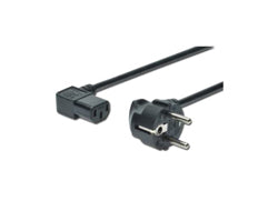 Digitus Netzkabel, Schuko auf IEC C13, abgewinkelt