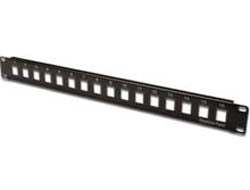 Digitus Patch-Panel – 16× Port, 1U, Rackeinbau, Schwarz, SPCC