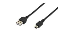 Digitus USB-Kabel, USB-A zu Mini-USB, 1,8 m, USB 2.0