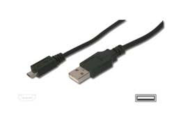 Digitus USB-Kabel, USB-A zu Micro-USB, 1 m, USB 2.0