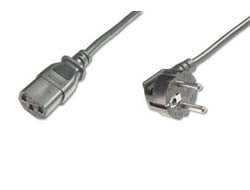 Digitus Netzkabel, Schuko auf IEC C13, H05VV-F3G, 0,75 m