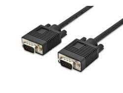Digitus VGA–VGA Monitorkabel – 3 m, AWG 28, Kupfer, Ferritperle, Schwarz