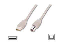 Digitus USB-Kabel, USB-A zu USB-B, 3 m, USB 2.0