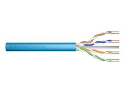 Digitus CAT 6A Netzwerkkabel – 305 m, Hellblau, U-UTP, Simplex