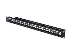 Digitus Modulares Patchpanel – 24× Ports, 19", 1U, Schwarz