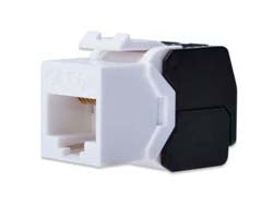 Digitus CAT 6A Keystone-Modul – ungeschirmt, Schwarz/Weiss, 35×25×17 mm