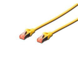 Digitus CAT 6 Patchkabel – 0,5 m, Gelb, geschirmt
