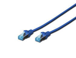 Digitus CAT 5E Patchkabel – 1 m, Blau, geschirmt