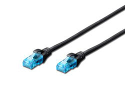 Digitus CAT 5E Patchkabel – 3 m, Schwarz, U-UTP