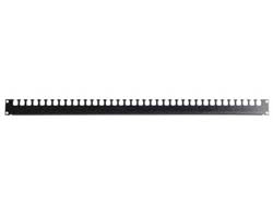 Digitus 19" 1U Rangierpanel, inkl. Schrauben, Edelstahl, 483×520×45 mm – für Unique & Dynamic – schwarz