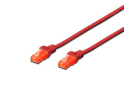 Digitus CAT 6 Patchkabel – 0,25 m, Rot, LSZH, U/UTP