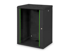Digitus Unique – 19" Wandverteiler 16U, IP20, abschliessbar, 600 × 450 × 820 mm, schwarz, Stahl